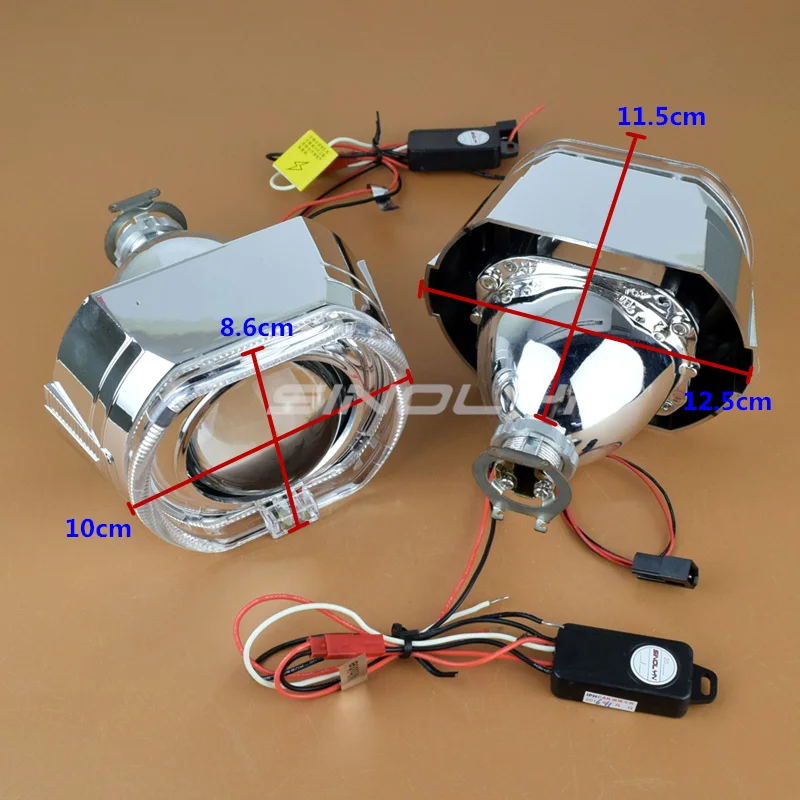 Линзы для фар Sinolyn H4 H7 LED Angel Eyes Devil Lens Bi xenon 2 5 проектор X5 Автомобильные фары