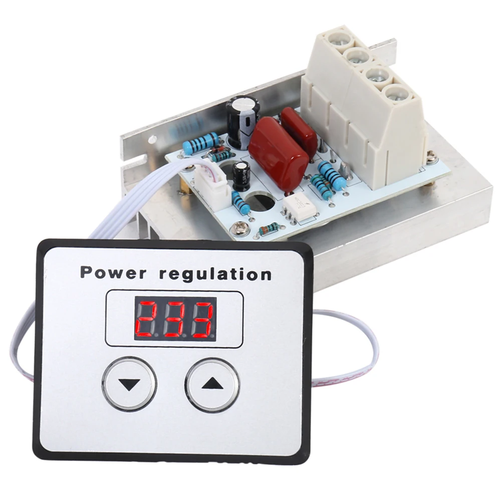 

AC 220V 10000W SCR Voltage Regulator Speed Control Dimming Dimmers Thermostat