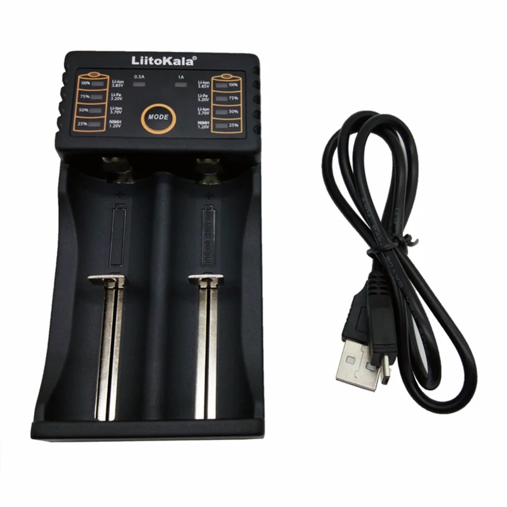 

Liitokala Lii-100 18650 Battery Charger For 18650/26650/16340 RCR123/14500/ LiFePO4/1.2V Ni-MH Ni-Cd Rechareable Battery lii100