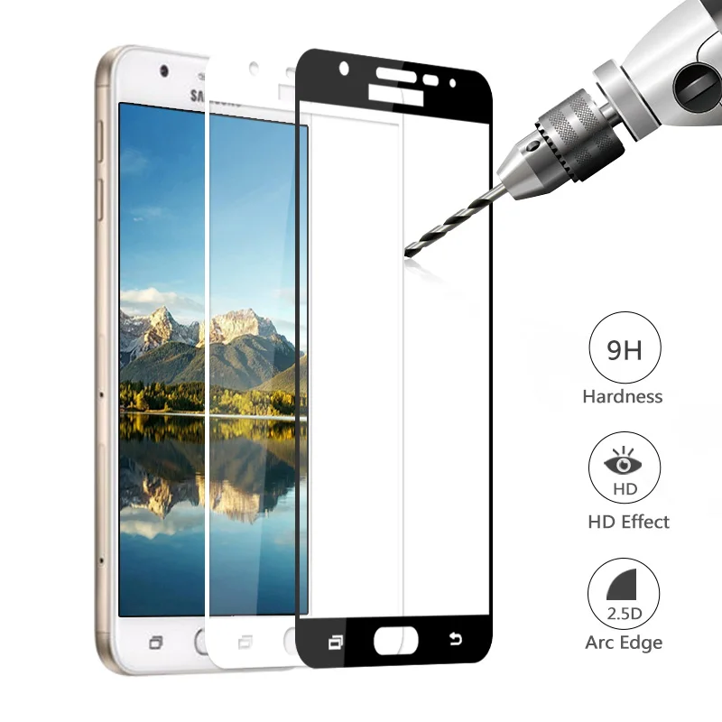 Для Samsung Galaxy J7 Prime SM G610F закаленное стекло полное покрытие для J7Prime пленка