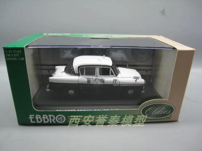 EBBRO 1/43 масштабная модель автомобиля игрушки TOYOPET Корона полицейская версия литая металлическая модель автомобиля игрушка для коллекции, подарок, дети - Цвет: Белый