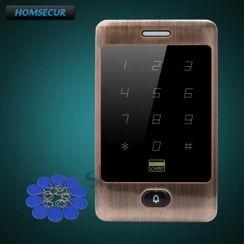 

HOMSECUR Waterproof Door Lock 13.56Mhz IC Access Control+Wiegand 26+Doorbell+Backlight