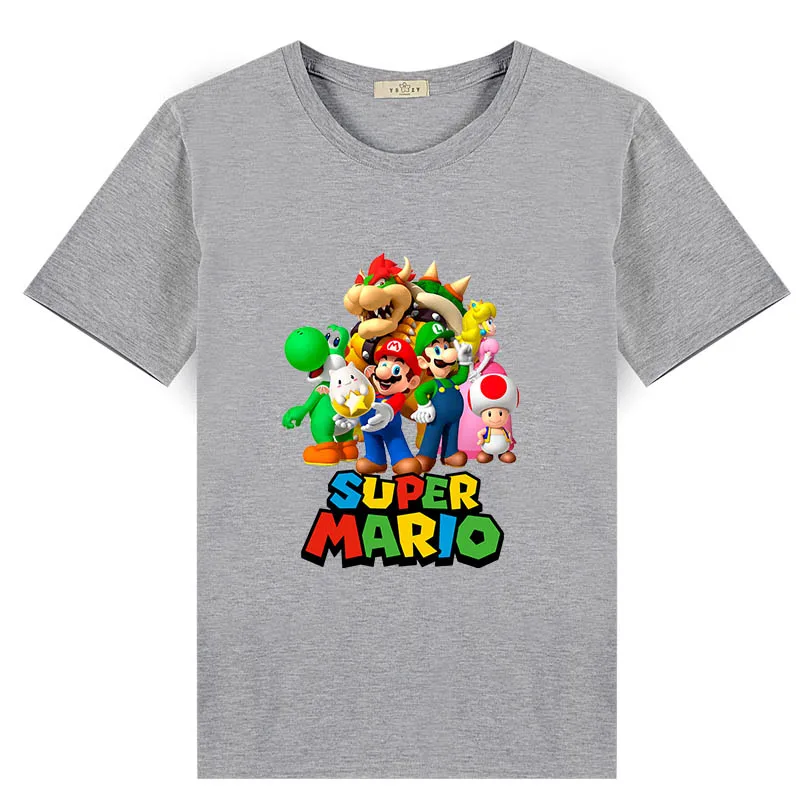 

3-10T New Arrivals Children Cartoon 3D Super Mario Print T Shirt For Boy Girls Summer Short Sleeves T-shirt Kids Cotton Tee Tops