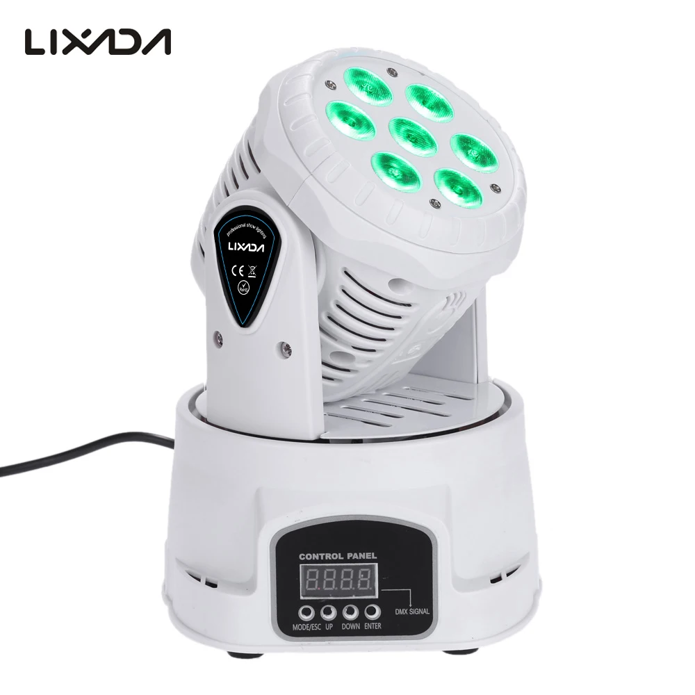 

Led 105W Disco Lamp Rgbw 9/14 Channel Dmx 512 Mini Rotating Head Moving Stage Light Effect Club Party Stage Light Effect Dmx512