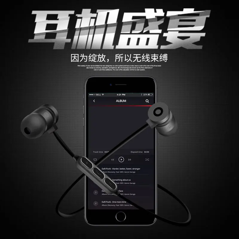 

Wireless Bluetooth Earphone In-Ear Earbuds Noise Reduction earphones with Microphone For Iphone Samsung