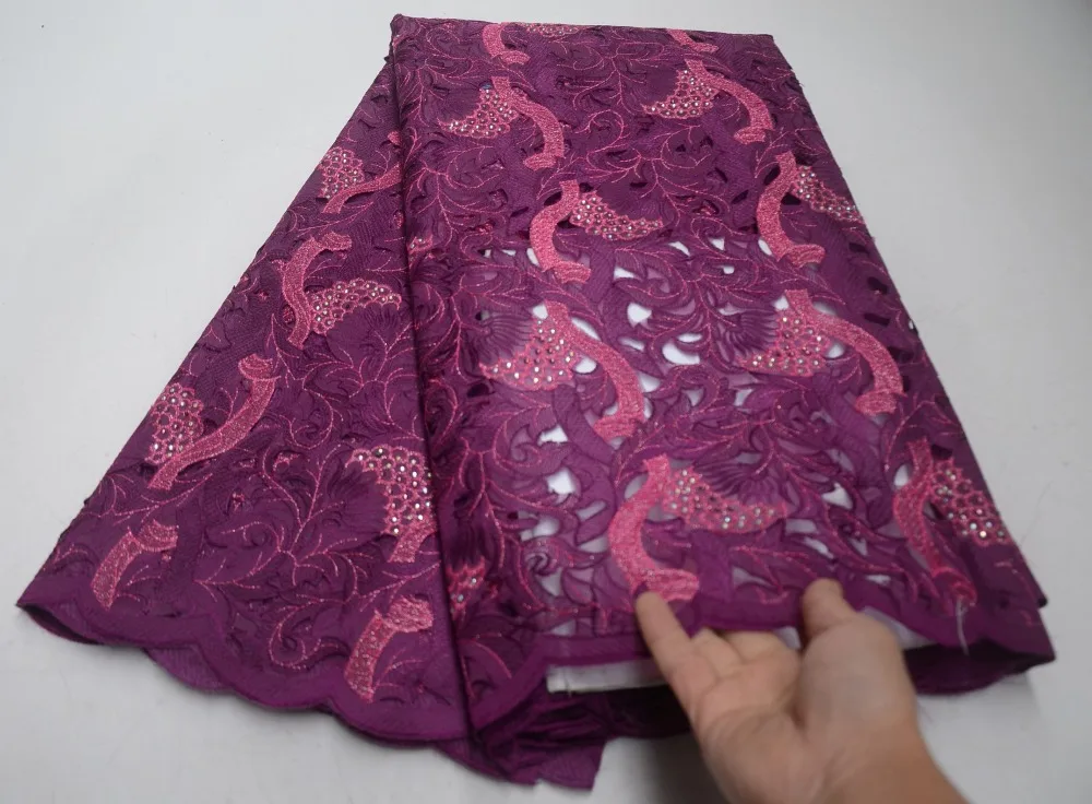 2019 последние листьев дизайн Handcut органзы кружево Африканский швейцарский ткань с