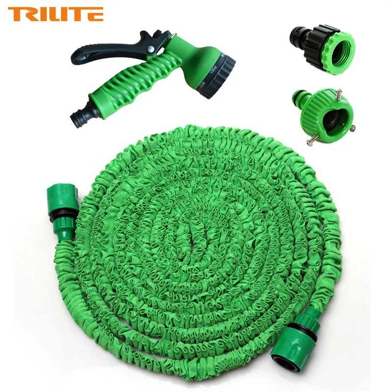 7 spraying water modes expandable garden hose working length 125FT retractable magic flexible hose High pressure car wash hose