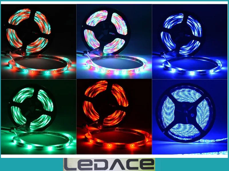 Водонепроницаемая Светодиодная гибкая лента SMD 3528 RGB 5 м 300 светодиодов 60