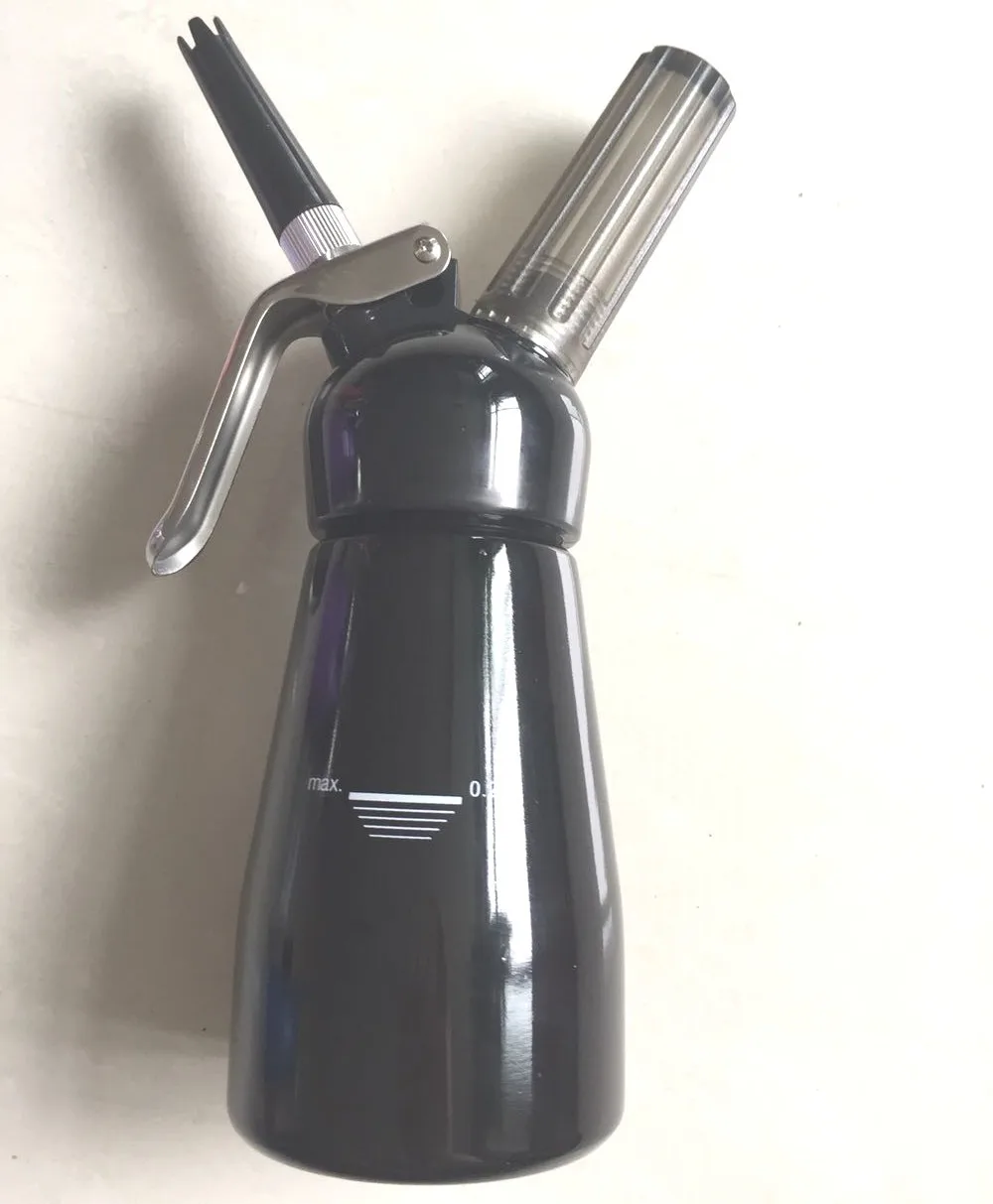 Artisan дозатор для взбитых сливок, профессиональный алюминиевый кондитерский сифон с полупрозрачной головкой(00230
