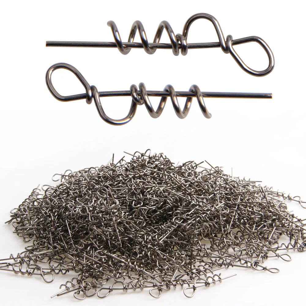 

20Pcs Spring Twist Lock Fishing Hook Centering Pin Fixed Latch Needle Spring Twist Crank Lock For Soft Fishing Baits Lure