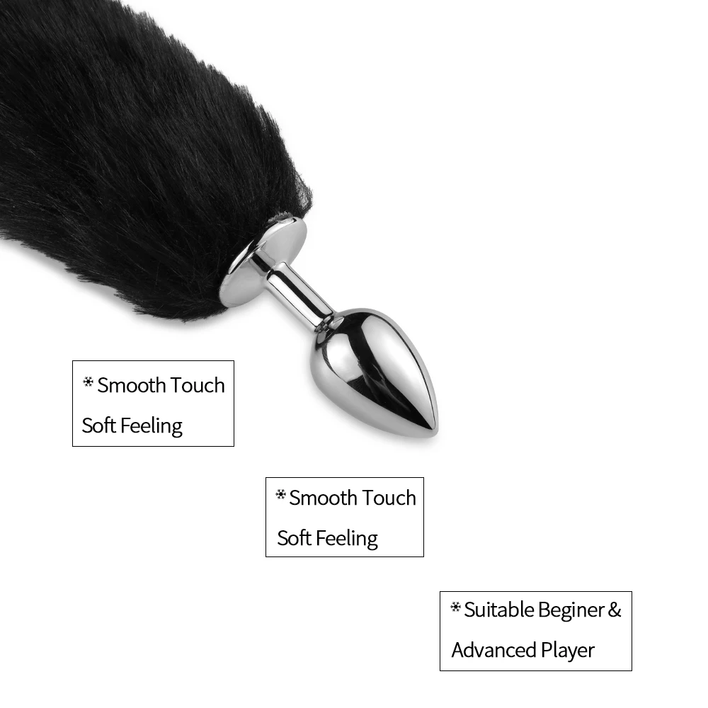 Fox Tail Anal Plug In Adult Games , Stainless steel Anal Pleasure Bead Butt Plug Stimulator Sex Products Flirt Toys For Women Fox Tail Anal Plug In Adult Games , Stainless steel Anal Pleasure Bead Butt Plug Stimulator Sex Products Flirt Toys For Women