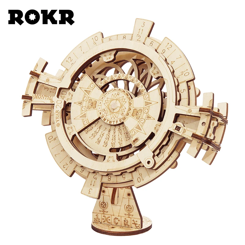 Robotime ROKR DIY 3D деревянная головоломка Механическая Шестерня привод Модель