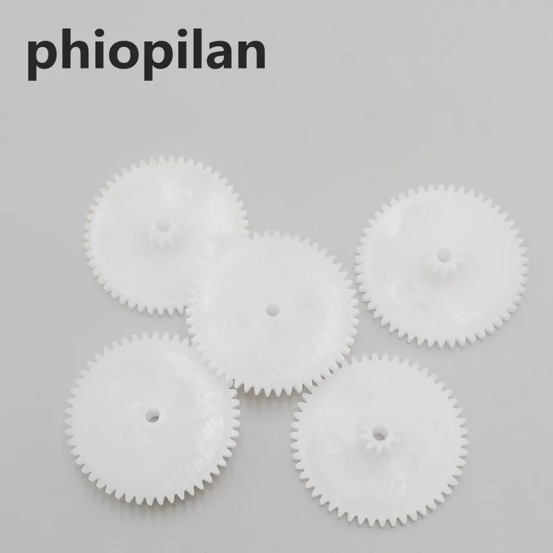 

50pcs 5010-2B 5010-2B 50T/10T 0.5m dia=2.05mm modulus double plastic gear reduction gear for gear box