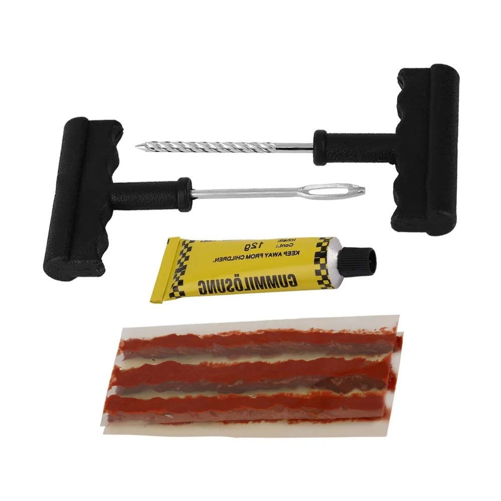 1 Set Auto Car Tubeless Tire Repair Kit Car Bike Rubber Cement Auto