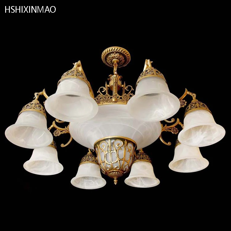 Высококлассная Европейская ретро люстра HSHIXINMAO с медным покрытием|chandelier copper|retro
