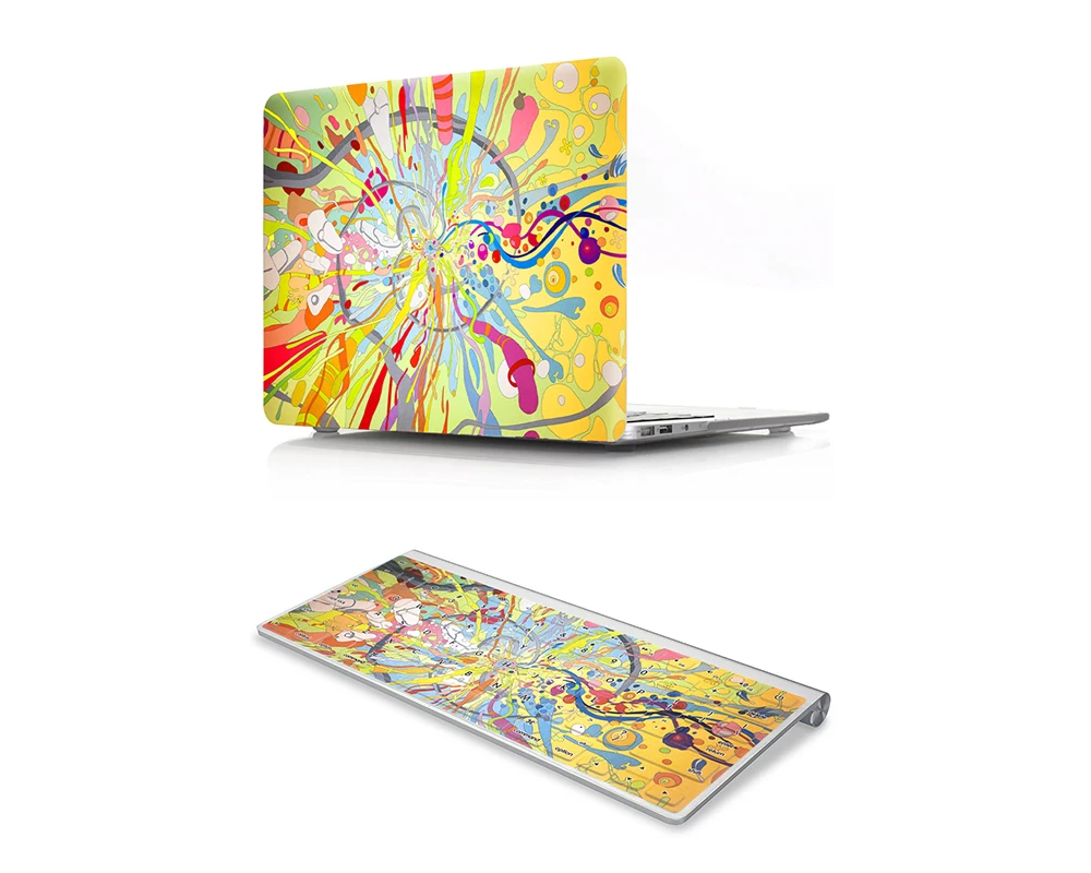 

2 In 1 Octopus Laptop Body Shell Protective Hard Case and Matching Rubber Keyboard Cover for MacBook Air Pro Retina 11 12 13 15