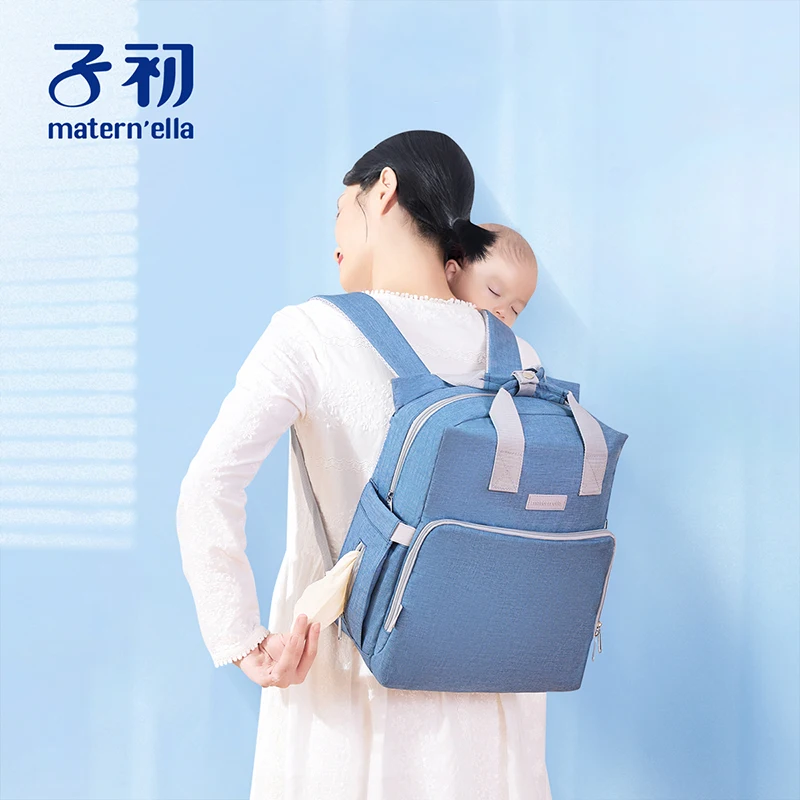Младенца сумка для подгузников большого Ёмкость путешествия рюкзак для подгузников функция "анти-потеря" молнией из искусственной кожи Детская сумка для прогулки с ребенком