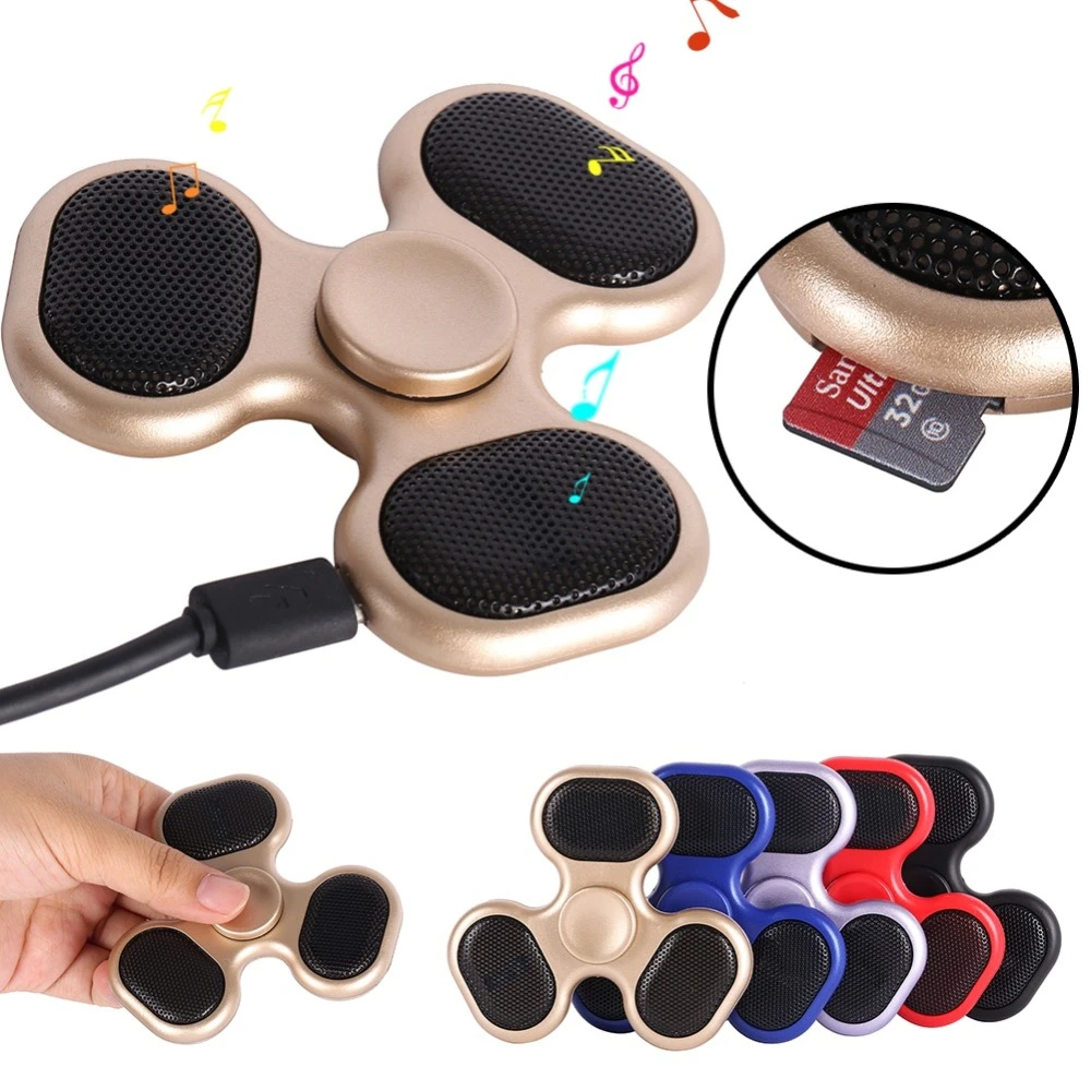 Bluetooth Lautsprecher Musik Herumzappeln Spinner Led-Licht Finger Edc Hand Toy