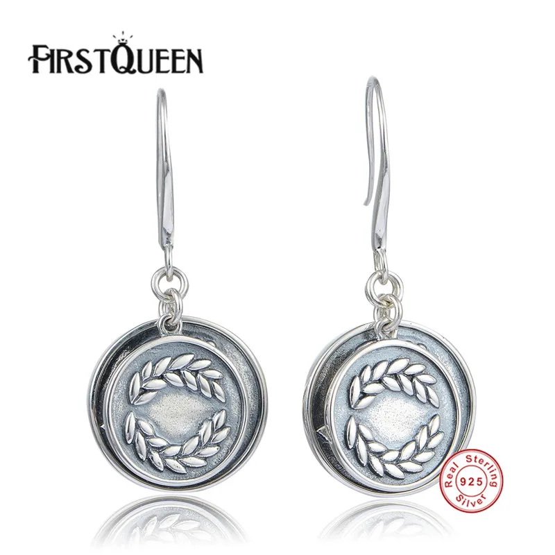 

FirstQueen Genuine 100% 925 Sterling Silver Entwined with Clear CZ Drop Dangle Earrings for Women 925 Silver Special Store