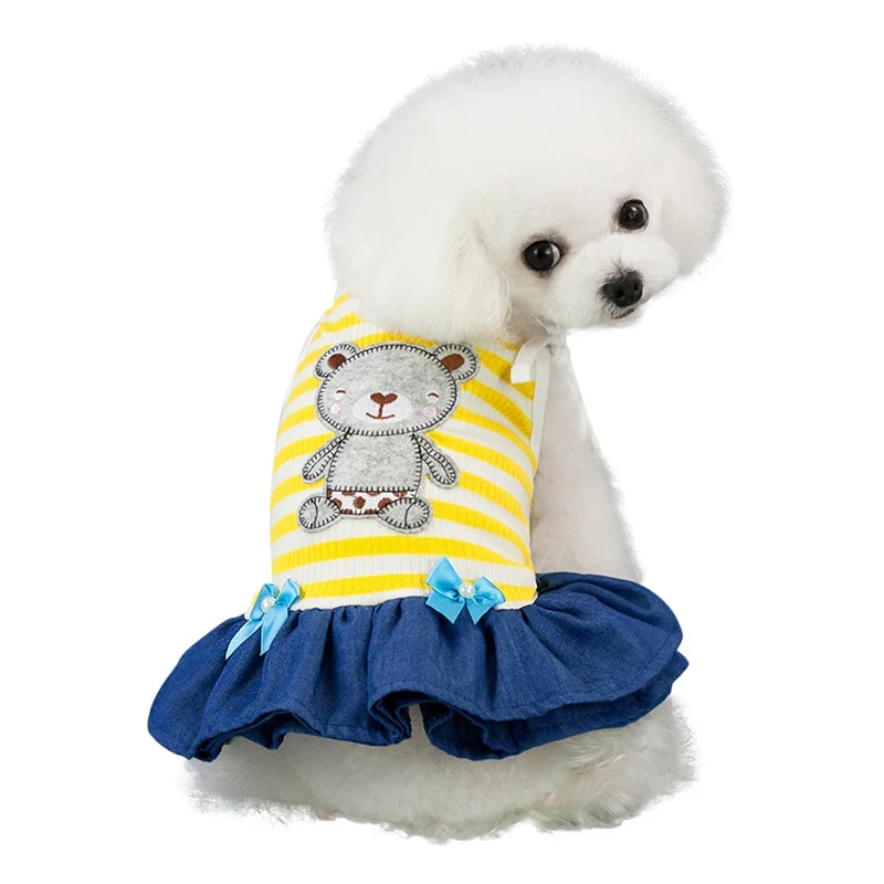 Медведь одежда для маленькой собаки платье мягкий теплый Одежда для щенят Чихуахуа Тедди Собака Платье Зима щенок пальто Одежда для маленьких собак