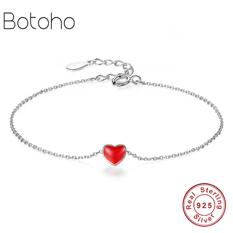 

925 Sterling silver women Bracelet Ankle silver 925 jewelry Sterling Silver Bracelet Women's Heart Bracelet Women's Gift charms