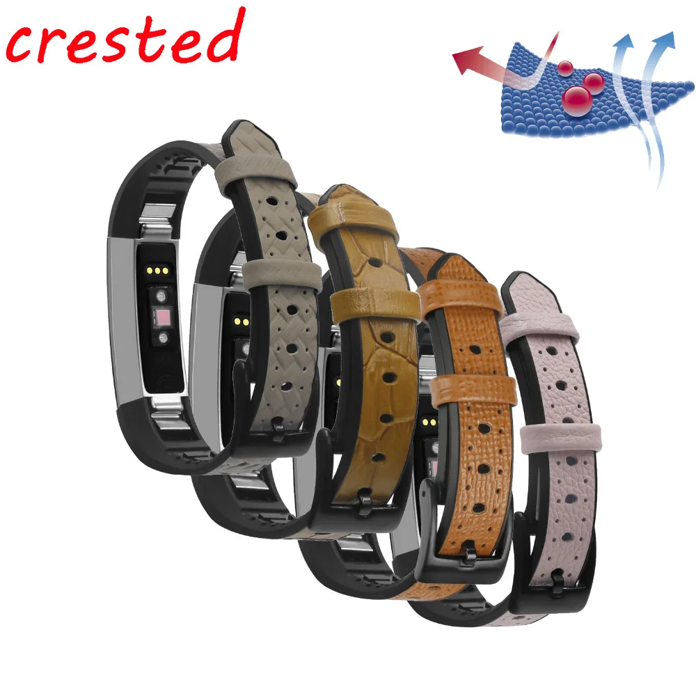 

Genuine Leather+TPU Watch Band Strap Bracelet For Fitbit Alta/ Alta hr Watchband Replacement High Quality Watch strap
