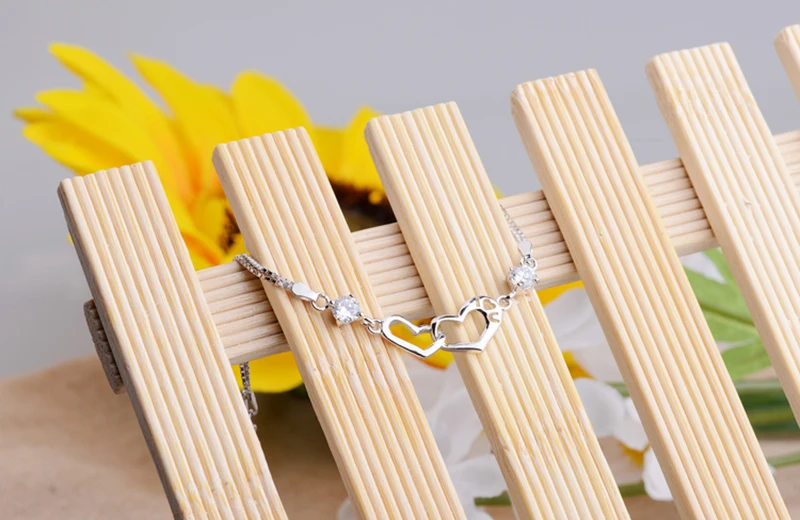 SL08 GEM Stone  DIAMOND SILVER BRACELET FOR WOMEN (8)