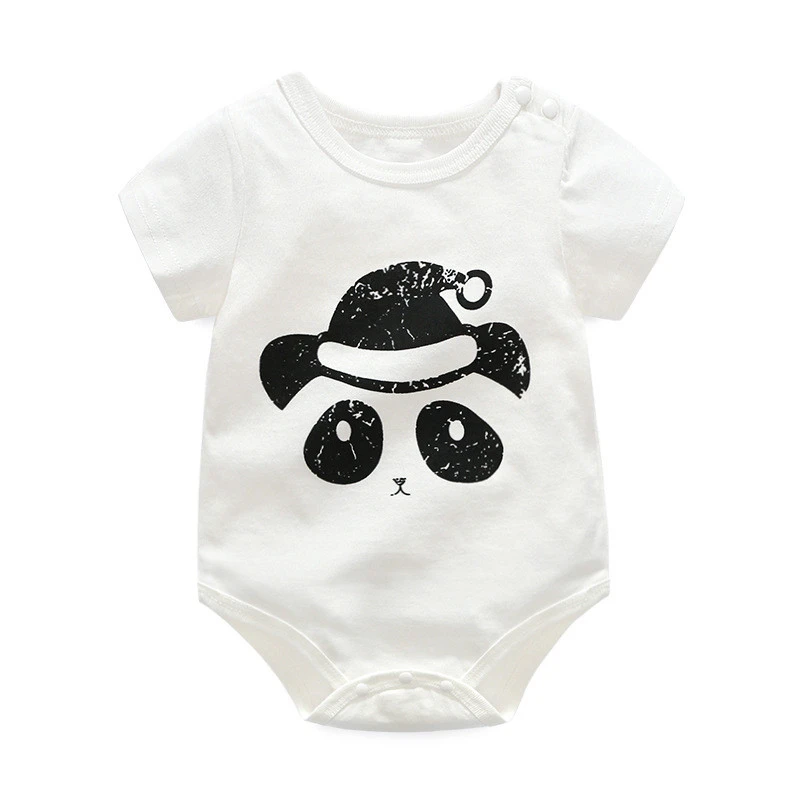

Newborn Bodysuits Baby Girls And Boys Short Sleeve Panda Bodysuit Infant Onesie Baby Clothes Cartoon Baby Bodysuits