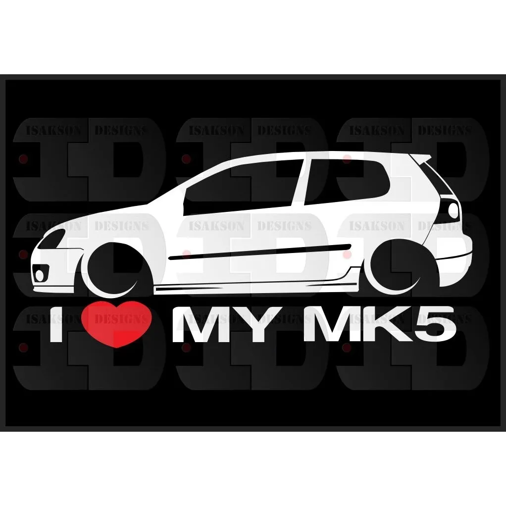 2 шт. I Heart My MK5 наклейка Love Slammed евро Германия Dub быстрая Наклейка на окно 15 см