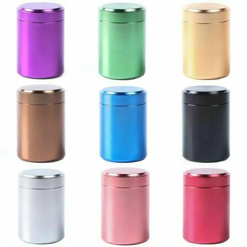 

Airtight Smell Proof Container Aluminum Herb Stash Tea Jar Sealed Can Pretty Hot