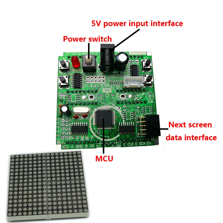 Módulo de display matrix ponto led 16x32,