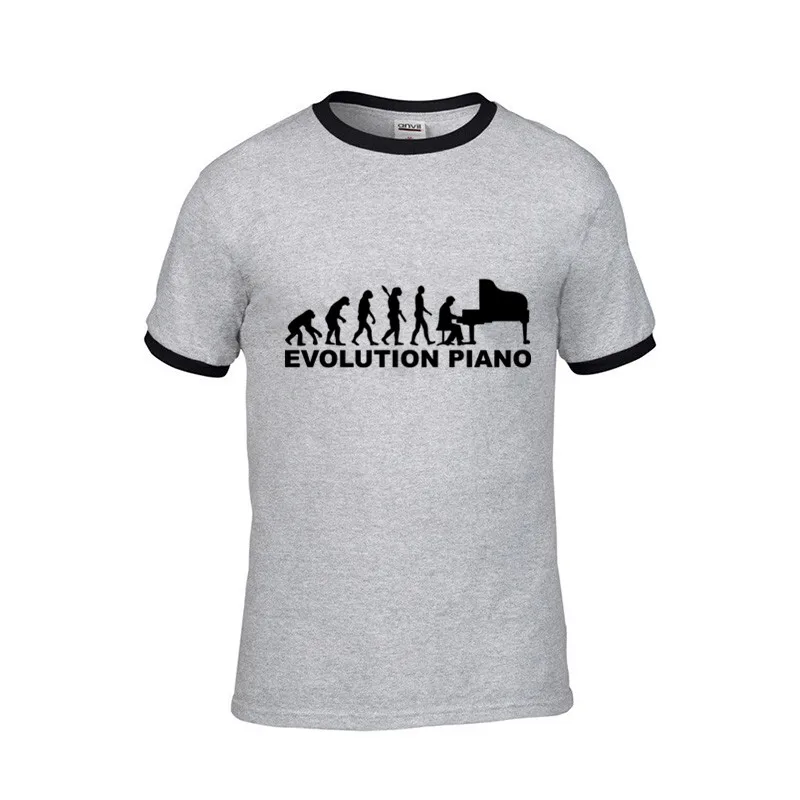 Evolution Pianist Piano T Мужская рубашка Лето короткий рукав День благодарения на заказ