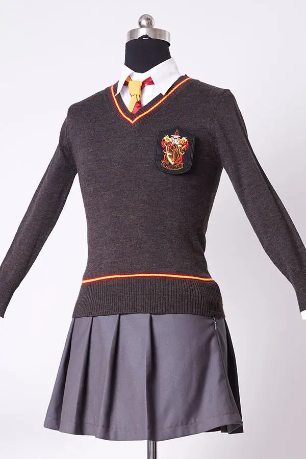 Hermione Granger Cosplay Costume Girls Hermione Robe Magic Wand Costume Uniform Kids Carnival Halloween Xmas Gift