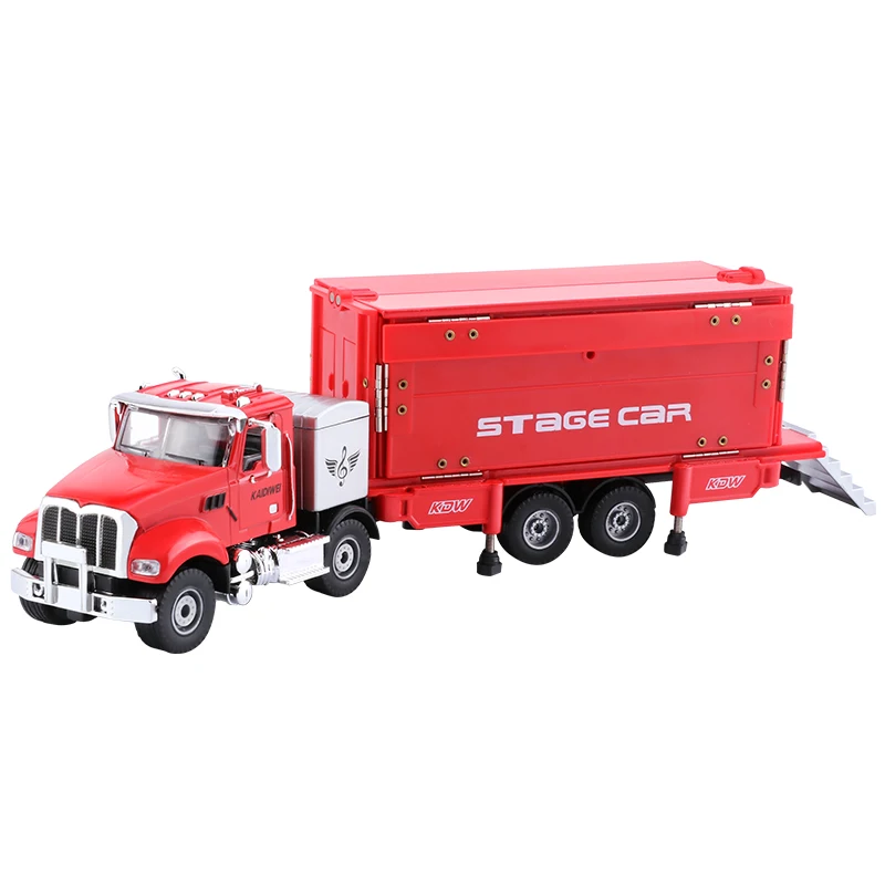 

Alloy Open-Air Mobile Stage Show Car Model Simulation Container Truck Foldable Deformation KDW Truck 1:50 Multi-Functions Toys