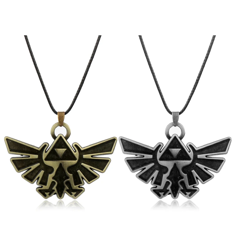 

Anime Game Jewelry Fashion The Legend Of Zelda Triforce Pendant Necklace Rope Chain for Women Girl Gift