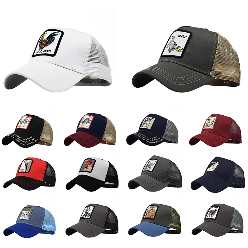 

Sports Breathable Cap Animal Embroidery Adjustable Sports Cap Mesh Cap Outdoor
