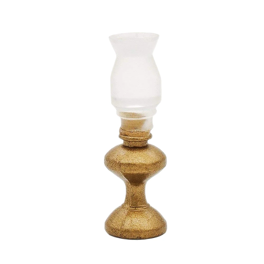 

Odoria 1:12 Miniature Golden Kerosene Lamp Metal Table Lighting Dollhouse Furniture Accessories Livingroom Bedroom Readingroom