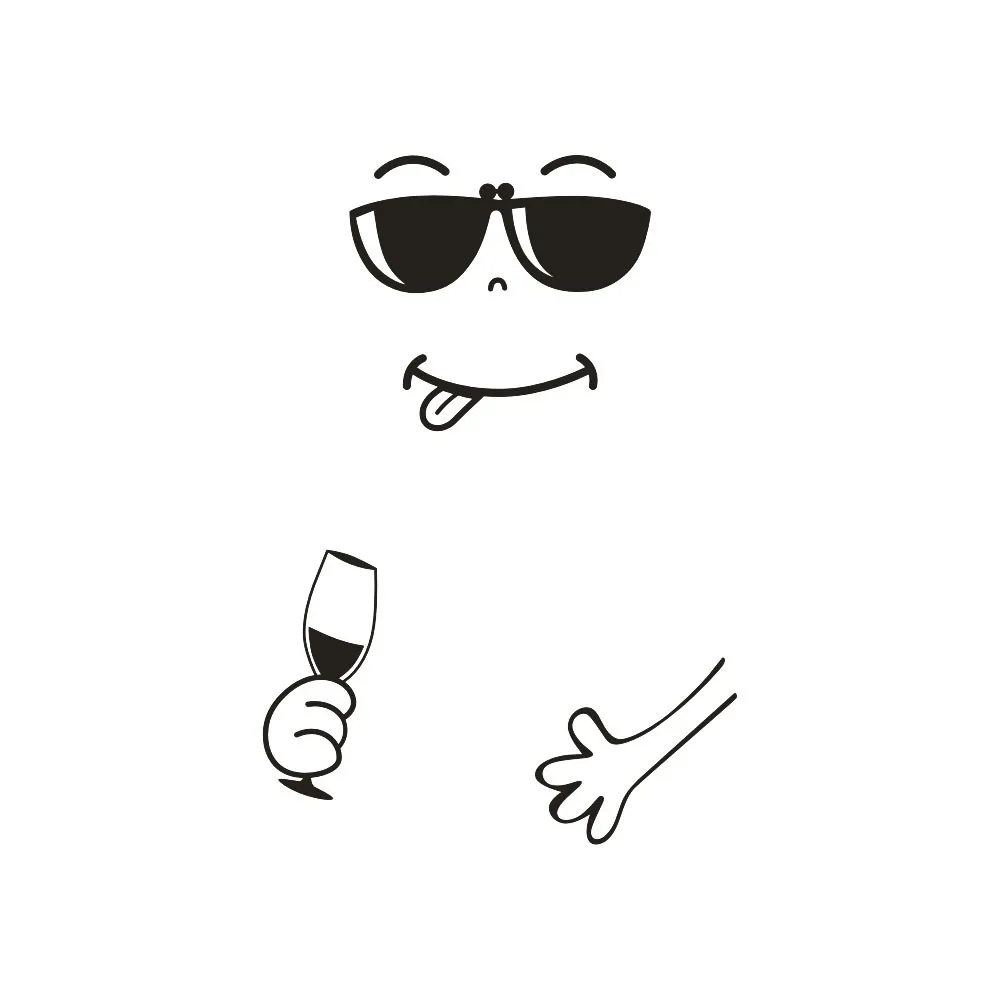 дешево! Симпатичные Наклейки Холодильник Happy Delicious Face Кухня Холодильник Стены Стикеры Лучший!