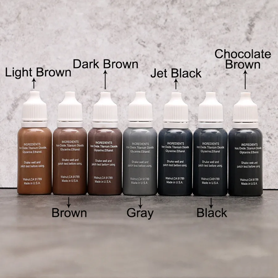 

10 Color Tattoo Makeup Permanent Tattoo Ink Set 15ml/Bottle Eyebrow Pigment Pigment Tattoo Pigment