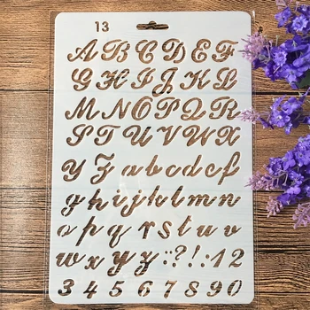 

27cm Alphabet Letters 3 DIY Craft Layering Stencils Painting Scrapbooking Stamping Embossing Album Paper Card Template