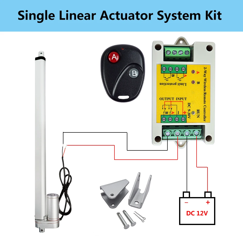 

18 Inch 450mm Linear Actuator 12V + Motor Controller(3 modes)+Brackets Auto Door Lift