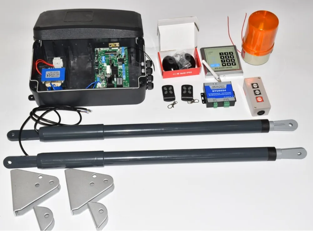 

Electrical gate motors Swing gate opener 2 x 12 VDC electric telescopic actuators equipped with a worm drive system kit