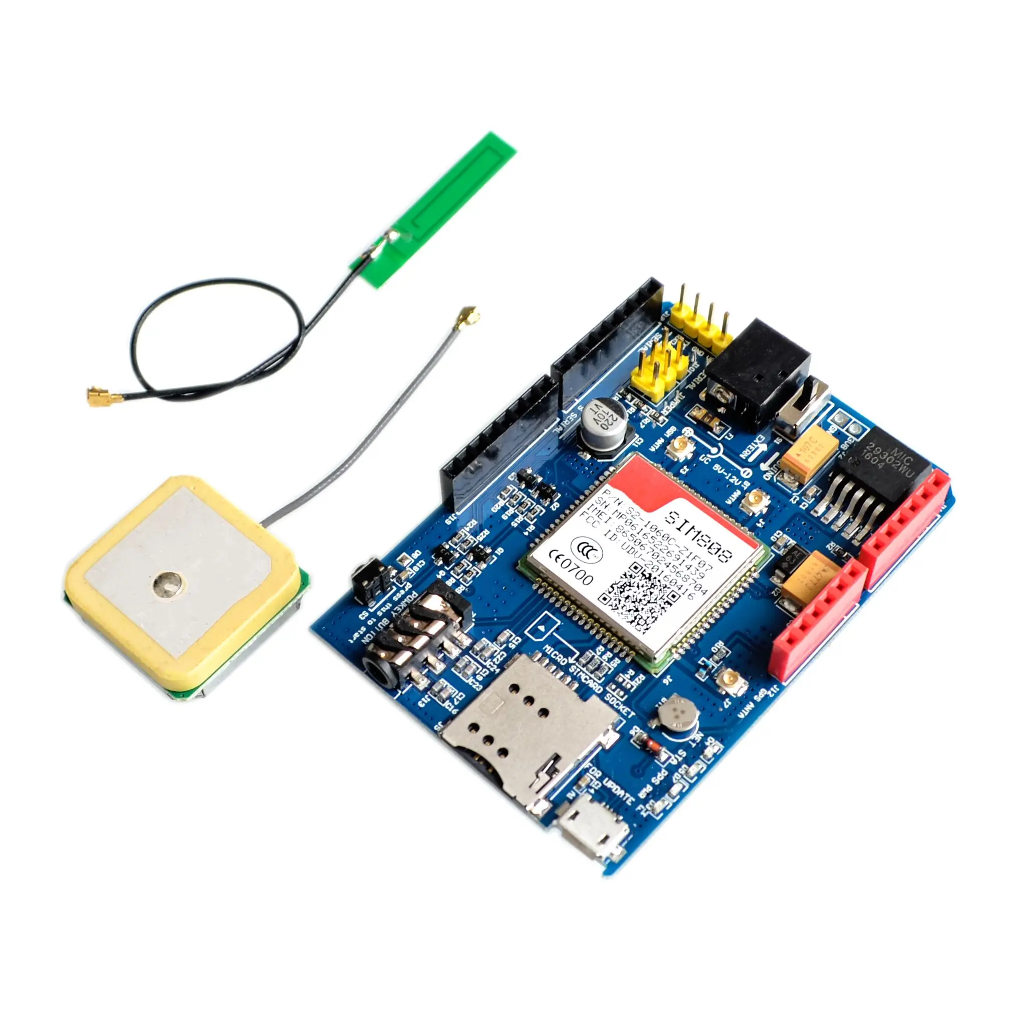Высококачественный SIM808 GPRS/GSM + GPS щит 2 в 1 GSM GPRS макетная плата модуль | Электронные