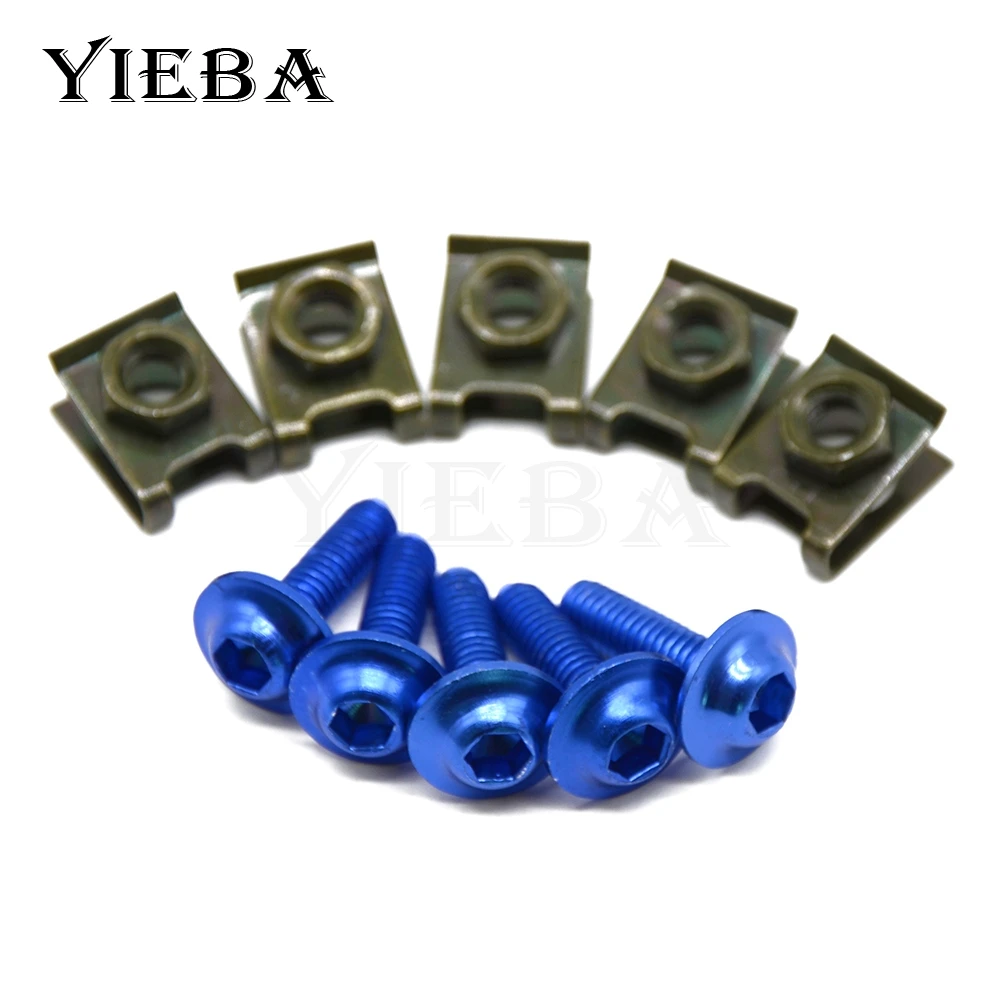 5 pieces 6mm motorcycle fairing body screws body screws for yamaha xjr 1300 xj6 yzf-r3 xv250  r1 fz yzf gsf fjr BMW K1200 GT 16