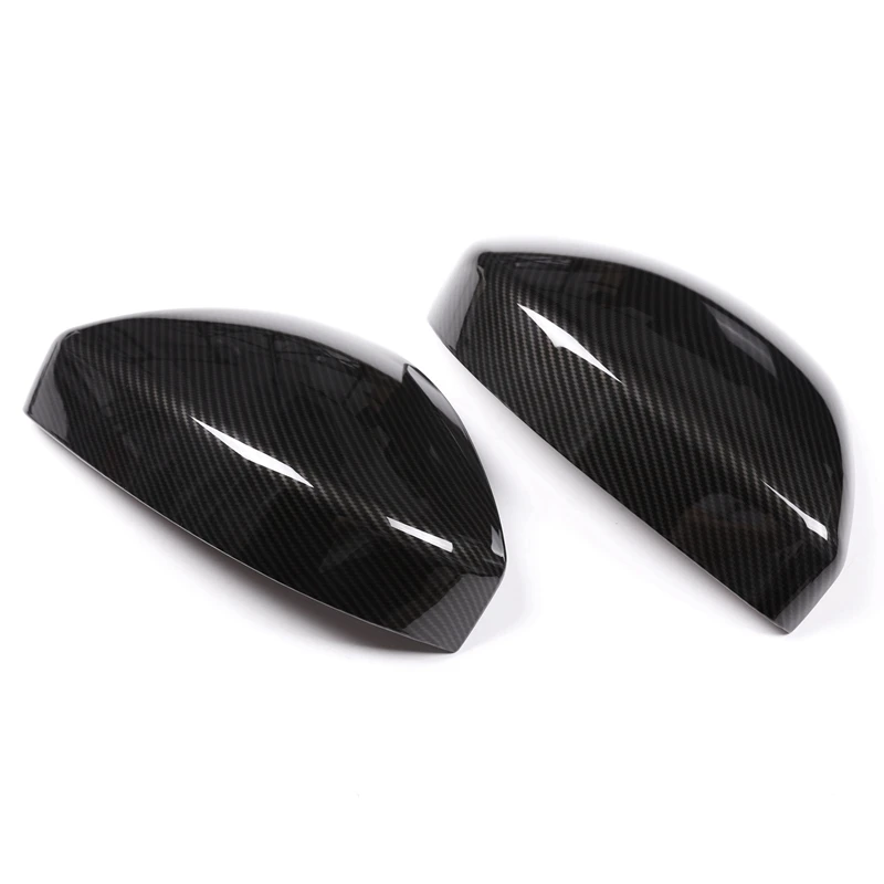 2Pcs Carbon Fiber Style Abs Plastic Side Rearview Mirror Cap Cover Trim For Land Rover Discovery Sport Range Rover Velar