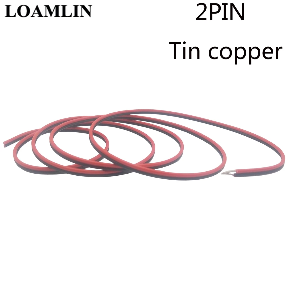 Светодиодная лента 2Pin кабель провод 5 м/10 м/20 м/50 м/100 м 22AWG светодиодный гибкий
