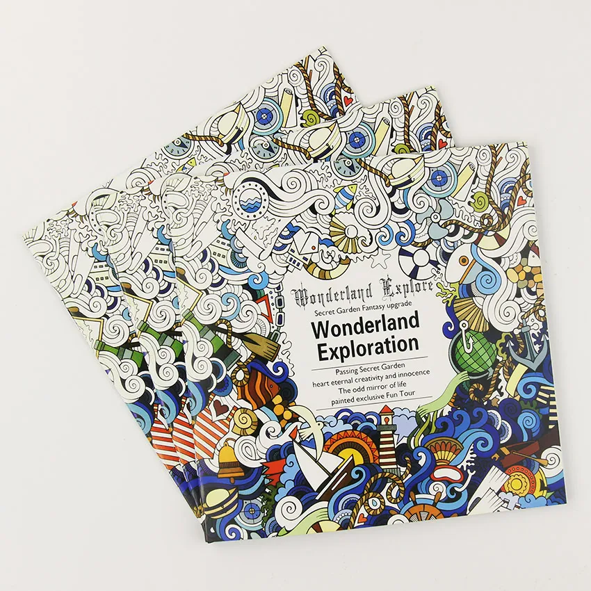 24 стр. DIY Рисунок книга Wonderland Exploration английское издание книжка-раскраска для детей и взрослых, для снятия стресса время картина