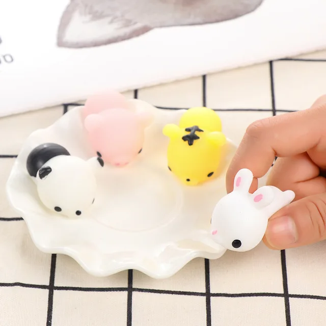 1pcs antistress ball Mini Squeeze Toy Squishy cat Cute Kawaii doll Stretchy Animal Healing Stress Hand Fidget vent 2
