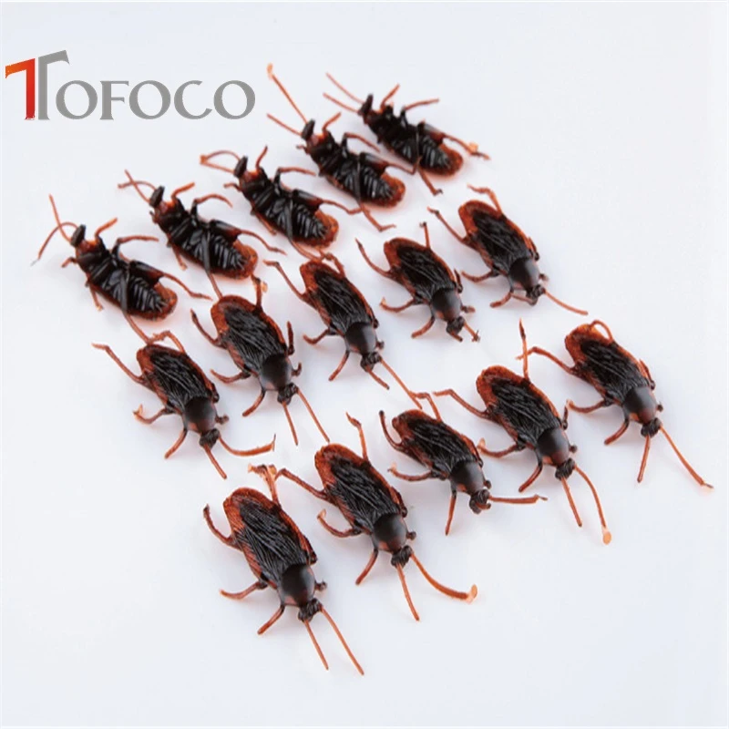 Tofoco 10ピース ロットいたずらフェイクラバーゴキブリムカデシミュレーション面白いトリックジョークおもちゃ特別リアルなモデル巨根ゴキブリバグ Trick Joke Funny Trick Jokesrubber Cockroaches Aliexpress