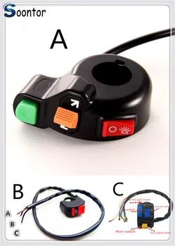 

Switch Horn Turn Signals On/Off Light 12V Motorbike niversal Motorcycle for SUZUKI S HAYABUSA GSXR1300 M DL650 V-STROM